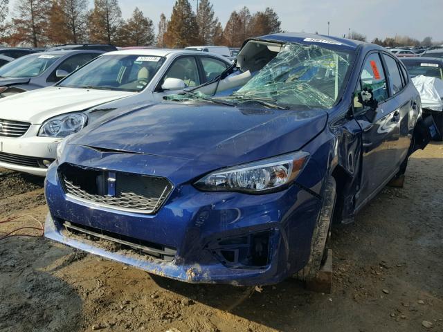 4S3GTAA60J3735656 - 2018 SUBARU IMPREZA BLUE photo 2