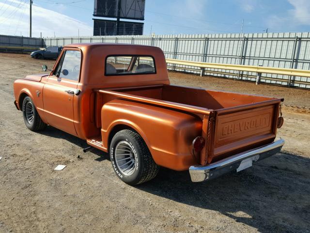 CS147B101671 - 1967 CHEVROLET C-10 ORANGE photo 3