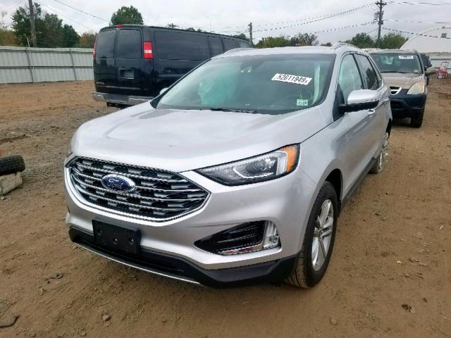 2FMPK3J97KBC40263 - 2019 FORD EDGE SEL SILVER photo 2