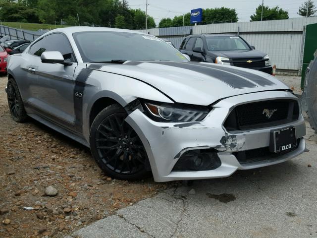 1FA6P8CF2F5369934 - 2015 FORD MUSTANG GT SILVER photo 1