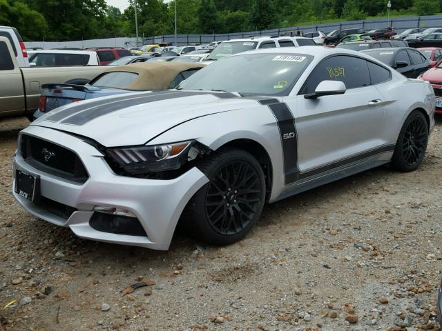 1FA6P8CF2F5369934 - 2015 FORD MUSTANG GT SILVER photo 2