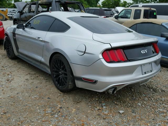 1FA6P8CF2F5369934 - 2015 FORD MUSTANG GT SILVER photo 3