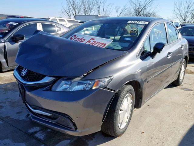 2HGFB2F6XDH529809 - 2013 HONDA CIVIC HF GRAY photo 2