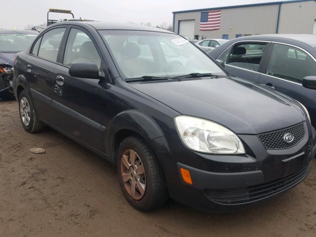 KNADE123766138539 - 2006 KIA RIO BLACK photo 1