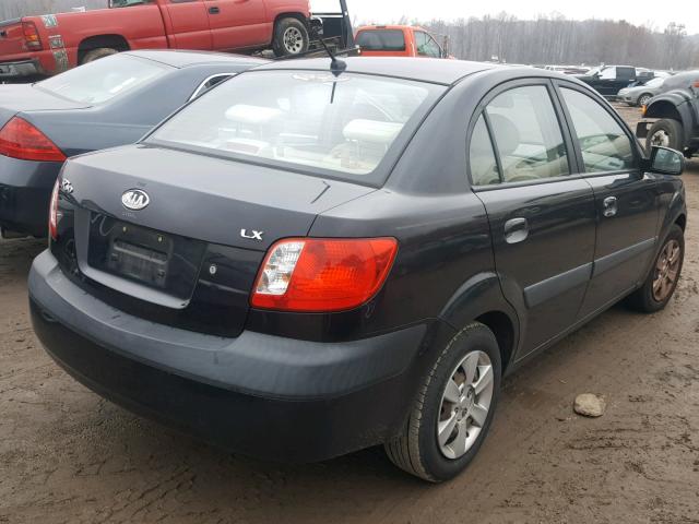 KNADE123766138539 - 2006 KIA RIO BLACK photo 4