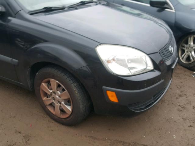 KNADE123766138539 - 2006 KIA RIO BLACK photo 9