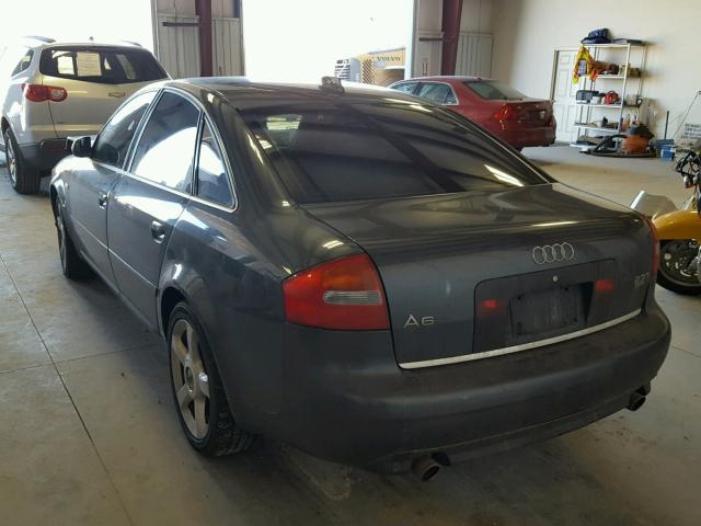 WAULD64B54N027040 - 2004 AUDI A6 2.7T QU GRAY photo 3