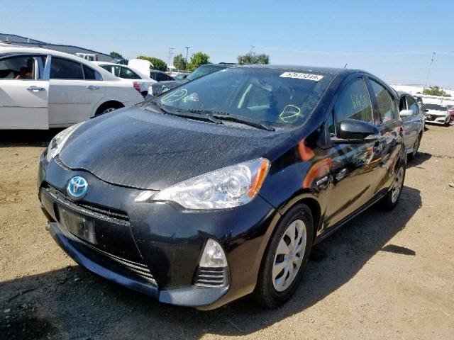 JTDKDTB36E1068911 - 2014 TOYOTA PRIUS C BLACK photo 2