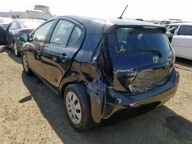 JTDKDTB36E1068911 - 2014 TOYOTA PRIUS C BLACK photo 3