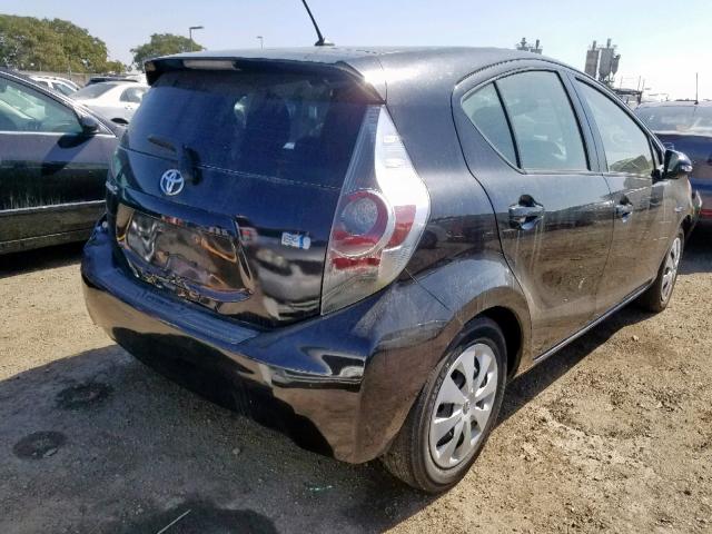 JTDKDTB36E1068911 - 2014 TOYOTA PRIUS C BLACK photo 4