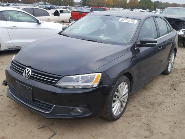 3VWLL7AJ5DM410975 - 2013 VOLKSWAGEN JETTA TDI BLACK photo 2