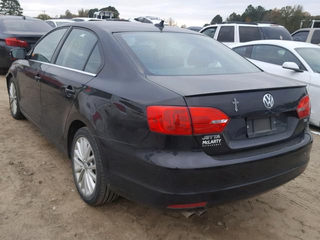 3VWLL7AJ5DM410975 - 2013 VOLKSWAGEN JETTA TDI BLACK photo 3