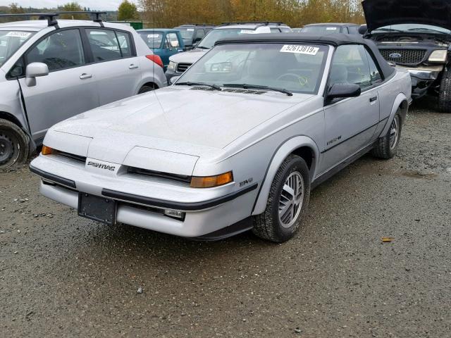 1G2JU31K5J7514482 - 1988 PONTIAC SUNBIRD GT GRAY photo 2