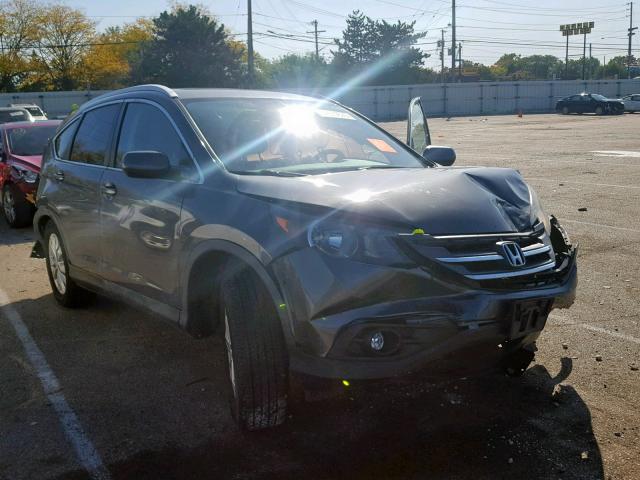 5J6RM4H7XCL023710 - 2012 HONDA CR-V EXL GRAY photo 1