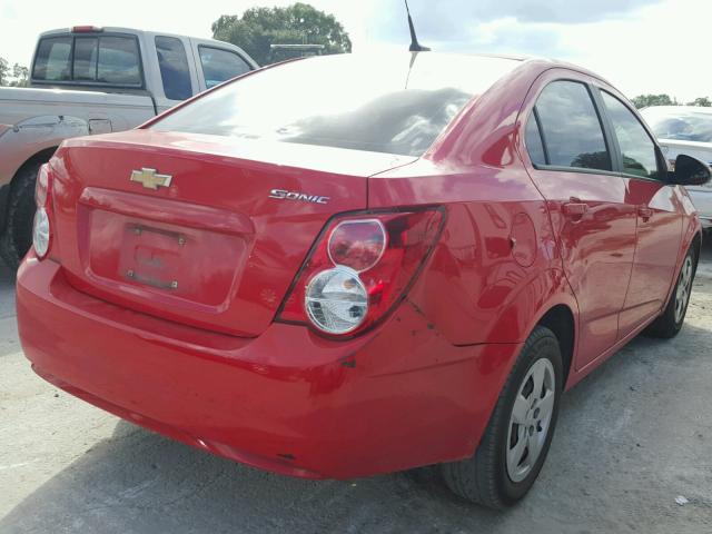 1G1JA5SH8E4197672 - 2014 CHEVROLET SONIC LS RED photo 4