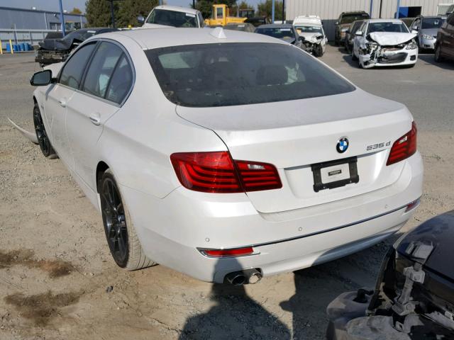 WBAXA5C52ED689634 - 2014 BMW 535 D WHITE photo 3