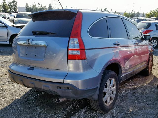 JHLRE38757C048326 - 2007 HONDA CR-V EXL BLUE photo 4