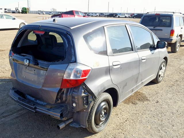 JHMGE8H3XDC033152 - 2013 HONDA FIT GRAY photo 4