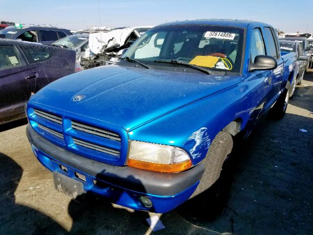 1B7HL2AX31S256317 - 2001 DODGE DAKOTA QUA BLUE photo 2