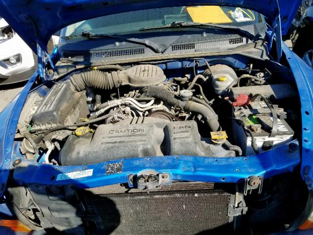 1B7HL2AX31S256317 - 2001 DODGE DAKOTA QUA BLUE photo 7