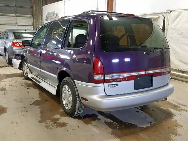 4M2DV1115VDJ26218 - 1997 MERCURY VILLAGER PURPLE photo 3