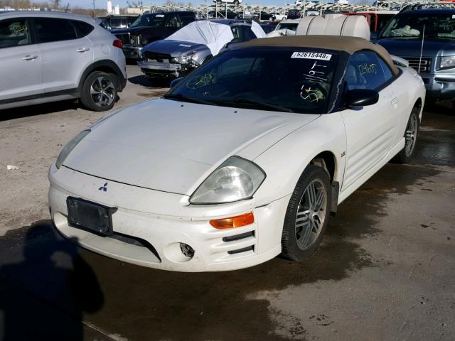 4A3AE75H15E043735 - 2005 MITSUBISHI ECLIPSE SP WHITE photo 2