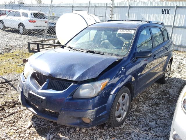 5Y2SL62854Z445096 - 2004 PONTIAC VIBE BLUE photo 2