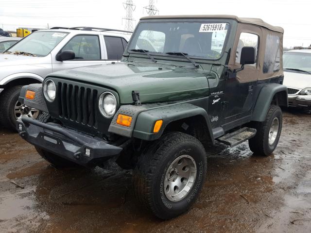 1J4FY19S3VP543784 - 1997 JEEP WRANGLER / GREEN photo 2