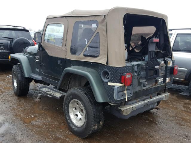 1J4FY19S3VP543784 - 1997 JEEP WRANGLER / GREEN photo 3