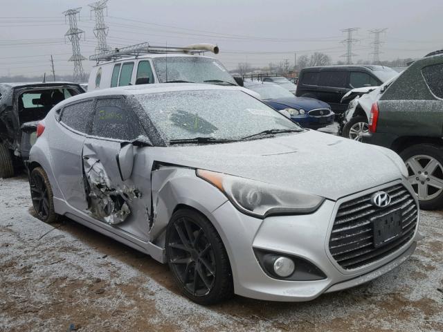 KMHTC6AEXDU107200 - 2013 HYUNDAI VELOSTER T SILVER photo 1