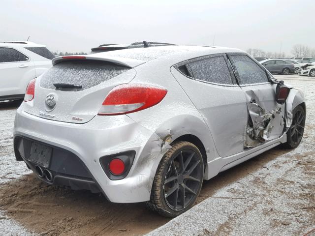 KMHTC6AEXDU107200 - 2013 HYUNDAI VELOSTER T SILVER photo 4