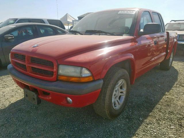 1D7HL38X93S174127 - 2003 DODGE DAKOTA QUA RED photo 2