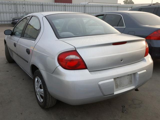 1B3ES26C93D218840 - 2003 DODGE NEON SE SILVER photo 3