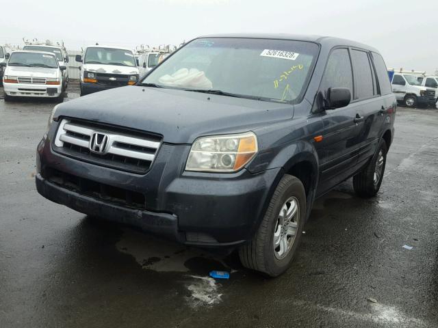 5FNYF28126B019041 - 2006 HONDA PILOT LX GRAY photo 2