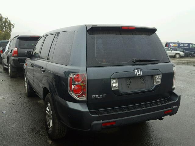 5FNYF28126B019041 - 2006 HONDA PILOT LX GRAY photo 3