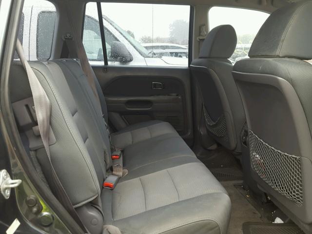 5FNYF28126B019041 - 2006 HONDA PILOT LX GRAY photo 6