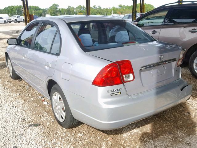 1HGES16503L003560 - 2003 HONDA CIVIC LX SILVER photo 3