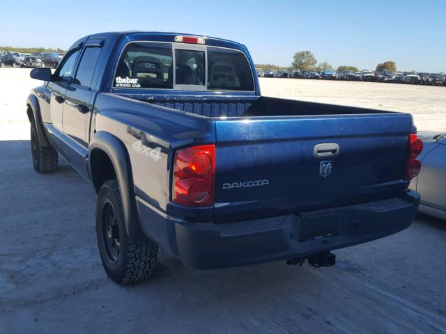 1D7HW28K66S671551 - 2006 DODGE DAKOTA QUA BLUE photo 3