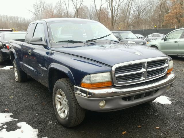 1D7GG42N93S314349 - 2003 DODGE DAKOTA SLT BLUE photo 1