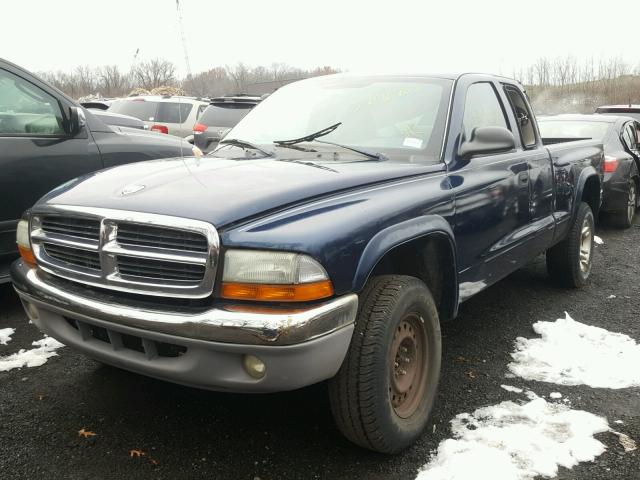 1D7GG42N93S314349 - 2003 DODGE DAKOTA SLT BLUE photo 2