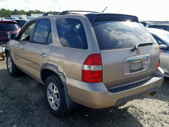 2HNYD18852H503961 - 2002 ACURA MDX TOURIN GOLD photo 3