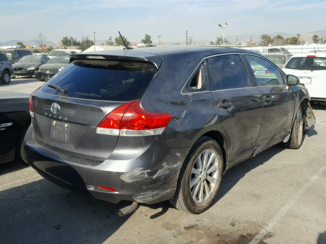 4T3ZA3BB1AU022493 - 2010 TOYOTA VENZA BASE CHARCOAL photo 4