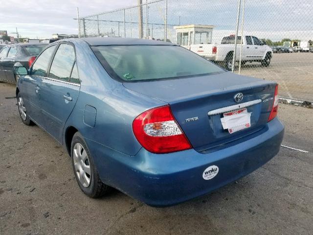 4T1BE32K04U837139 - 2004 TOYOTA CAMRY LE BLUE photo 3