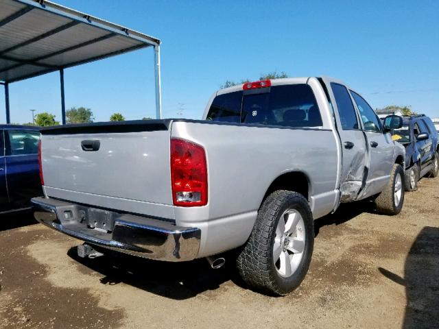 1D7HA18D25S153901 - 2005 DODGE RAM 1500 S SILVER photo 4