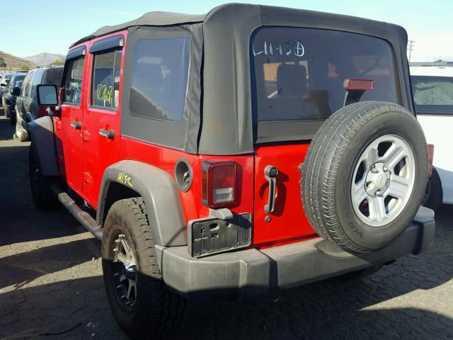 1J4GB39107L106831 - 2007 JEEP WRANGLER X RED photo 3