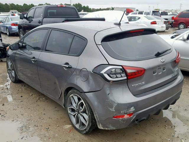 KNAFZ5A39G5574046 - 2016 KIA FORTE SX GRAY photo 3