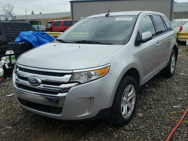 2FMDK4JC9DBA91104 - 2013 FORD EDGE SEL SILVER photo 2