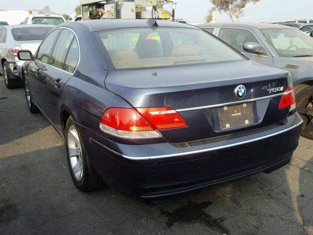 WBAHL83526DT05627 - 2006 BMW 750 I BLUE photo 3