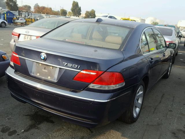 WBAHL83526DT05627 - 2006 BMW 750 I BLUE photo 4