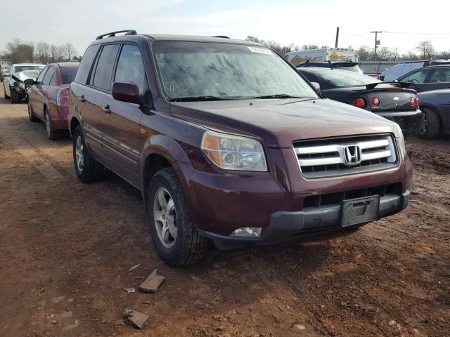 5FNYF18348B053030 - 2008 HONDA PILOT SE BURGUNDY photo 1